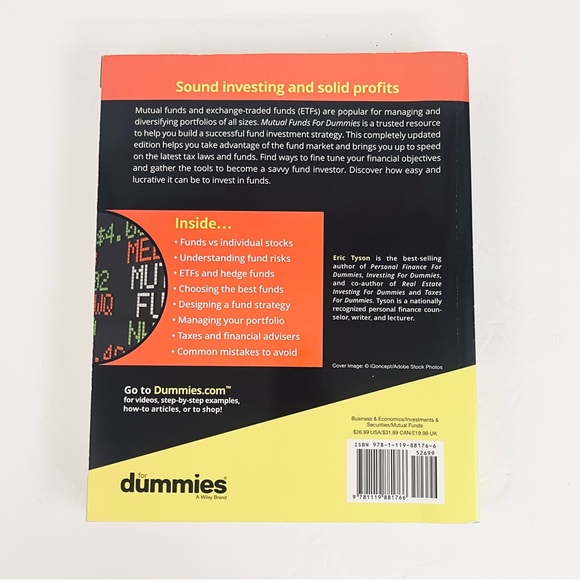 Mutual Funds for Dummies 8th Edition Learning Made Easy Eric Tyson - Picture 2 of 9